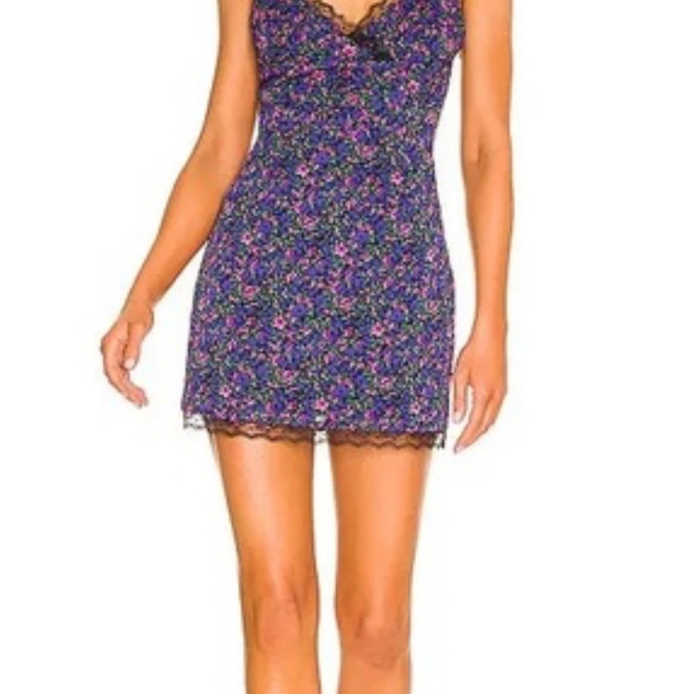 Lovers + Friends Floral Mini Dress - Purple and Pink